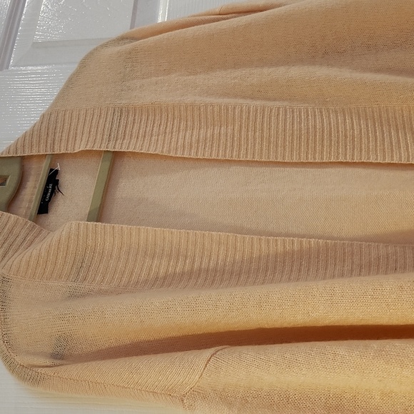 LORD & Taylor wamen cream open cardigan 100%cashmere sweater ligth weight - Picture 2 of 5